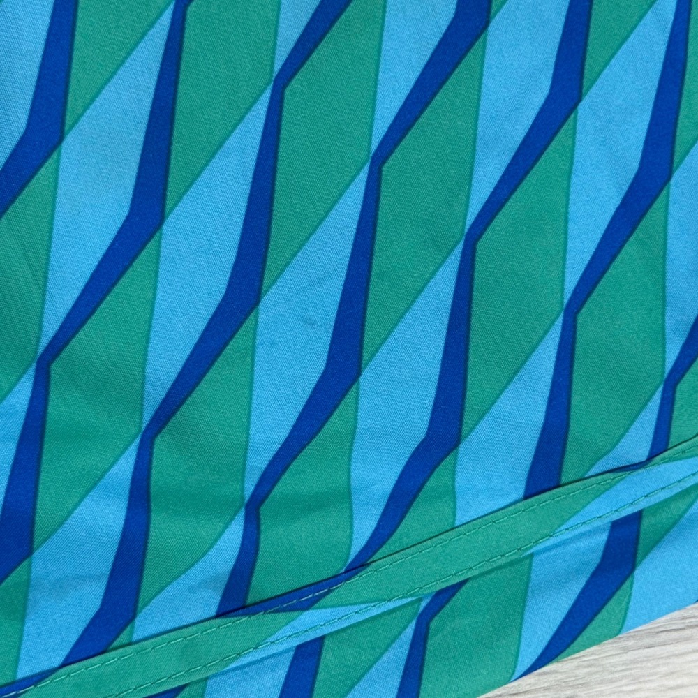 Swim Trunks Fair Harbor Mens XXL Green Blue Geometric Wavy Print Board Shorts - Picture 9 of 11